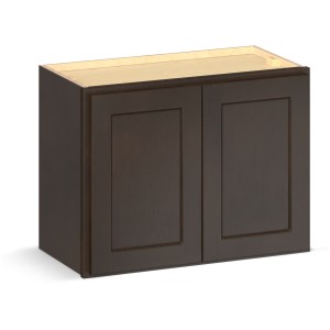 RELIABILT Parkstone II Wall Cabinet, Espresso Stained, 24" W, 2 Doors, Fully Assembled - 641402 | Lowe's Pro Supply